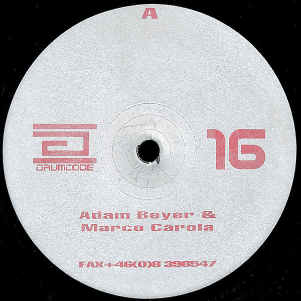 Marco Carola & Adam Beyer – Drumcode 16 12" vinyl record, image 1 of 2