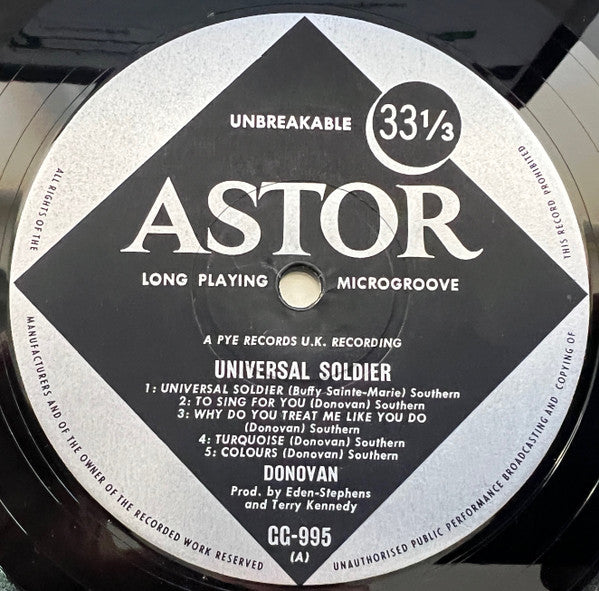 Donovan – Universal Soldier LP vinyl record, image 3 of 4