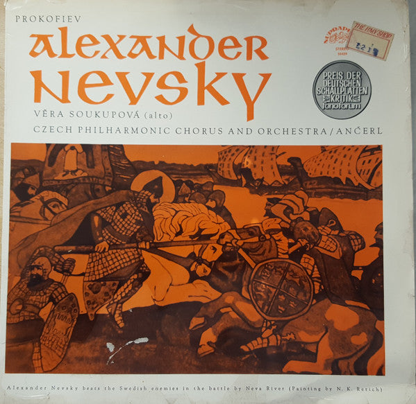 Sergei Prokofiev, Věra Soukupová, Czech Philharmonic Chorus, The Czech Philharmonic Orchestra, Karel Ančerl – Alexander Nevsky - Cantata For Chorus And Orchestra, Op. 78 LP vinyl record, image 1 of 4
