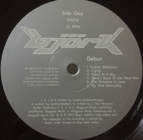 Björk – Debut LP vinyl record, image 3 of 5