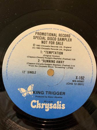 King Trigger – Temptation 12" vinyl record, image 2 of 2