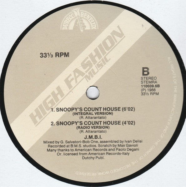 J.M.B.I. – Snoopy's Count House 12" vinyl record, image 4 of 5