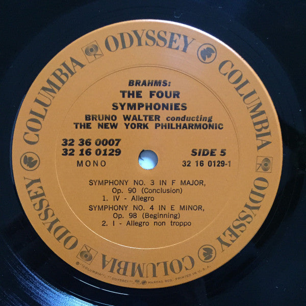 Johannes Brahms, Bruno Walter, New York Philharmonic – The Four Symphonies LP vinyl record, image 8 of 10