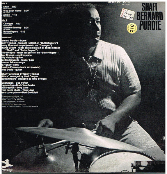 Bernard Purdie – Shaft LP vinyl record, image 2 of 2