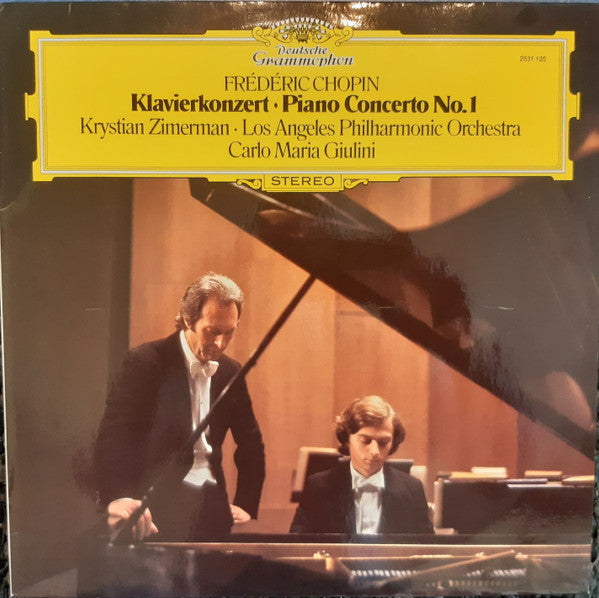 Frédéric Chopin, Krystian Zimerman, Los Angeles Philharmonic Orchestra, Carlo Maria Giulini – Klavierkonzert · Piano Concerto No. 1 LP vinyl record, image 1 of 10