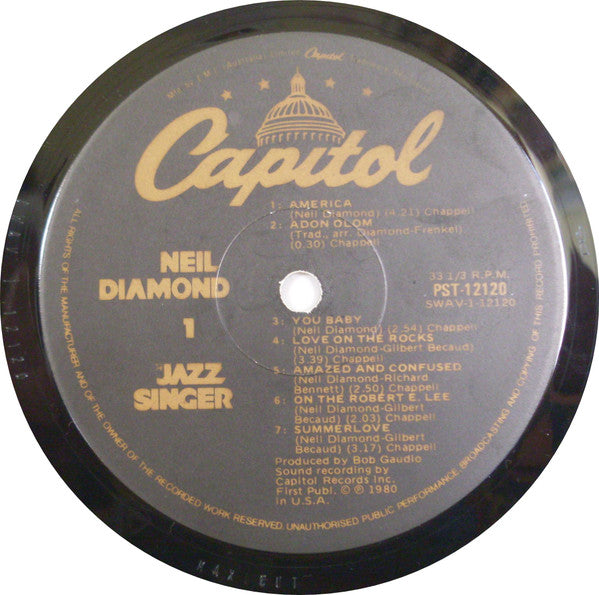 Neil Diamond – The Jazz Singer (Original Songs From The Motion Picture) LP vinyl record, image 4 of 7