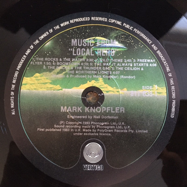 Mark Knopfler – Local Hero LP vinyl record, image 3 of 4