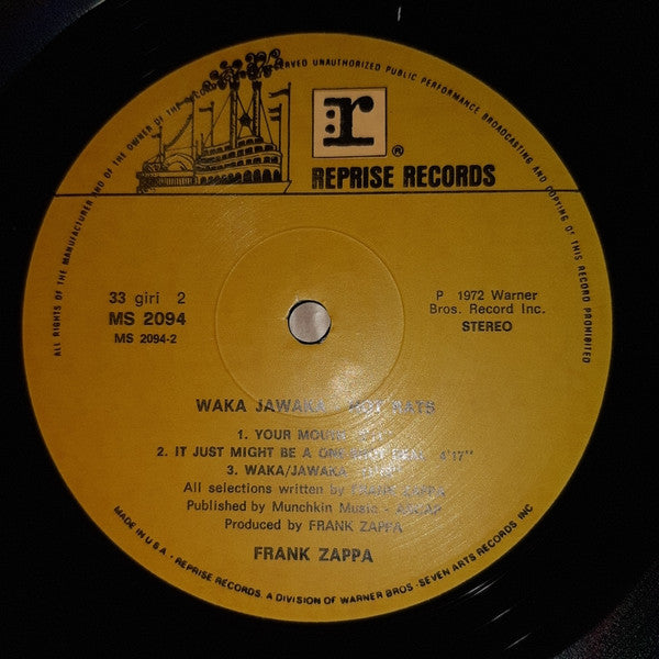 Frank Zappa – Waka/Jawaka - Hot Rats LP vinyl record, image 4 of 4
