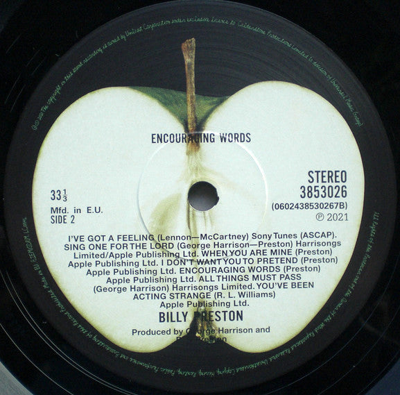 Billy Preston – Encouraging Words LP vinyl record, image 4 of 6