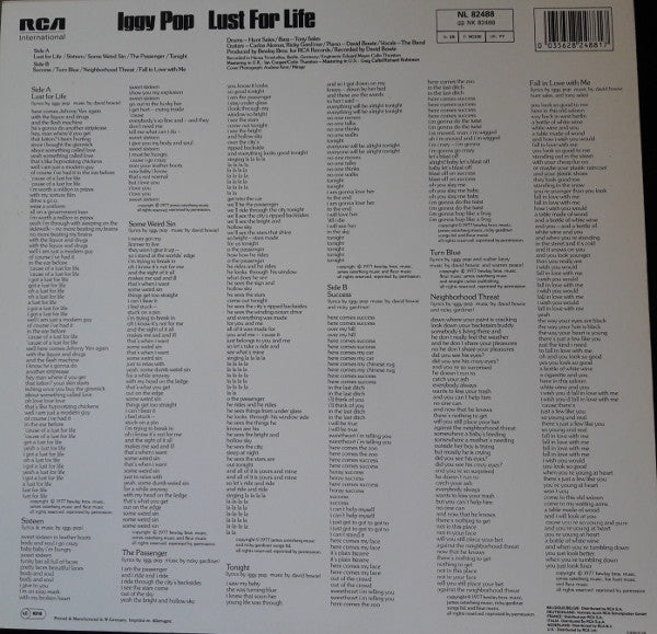 Iggy Pop – Lust For Life LP vinyl record, image 2 of 4