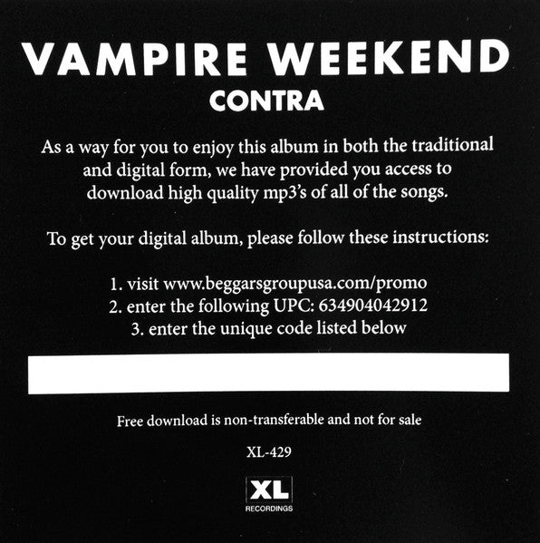 Vampire Weekend – Contra LP vinyl record, image 6 of 6