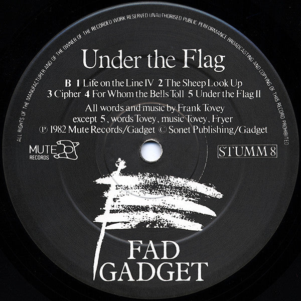 Fad Gadget – Under The Flag LP vinyl record, image 4 of 6