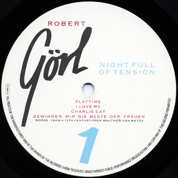 Robert Görl – Night Full Of Tension LP vinyl record, image 3 of 4
