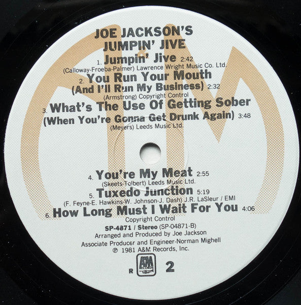 Joe Jackson's Jumpin' Jive – Joe Jackson's Jumpin' Jive LP vinyl record, image 4 of 4