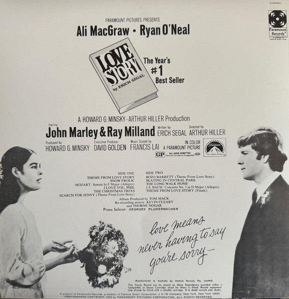 Francis Lai – Love Story - Music From The Original Soundtrack Of The Paramount Picture LP vinyl record, image 2 of 4