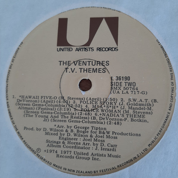 The Ventures – T.V. Themes LP vinyl record, image 4 of 4
