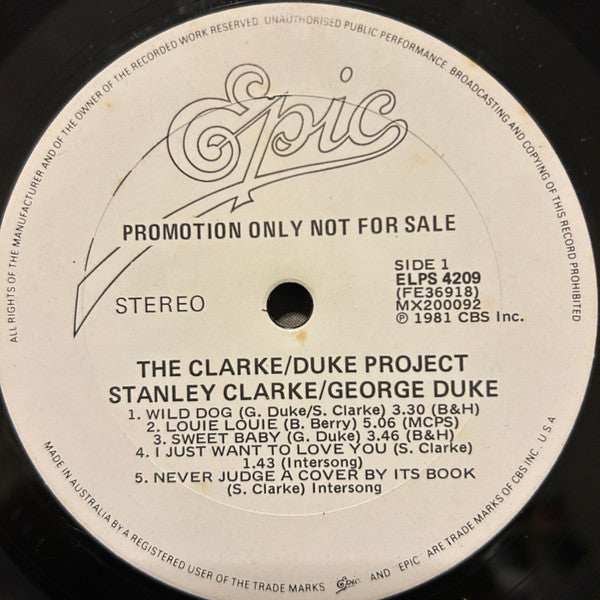 Stanley Clarke/George Duke – The Clarke / Duke Project LP vinyl record, image 3 of 4