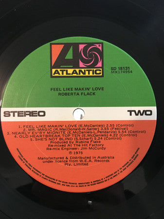 Roberta Flack – Feel Like Makin' Love LP vinyl record, image 6 of 6
