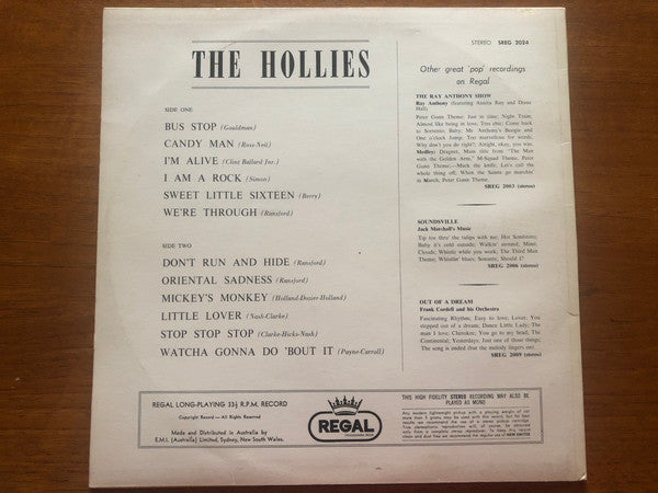 The Hollies – The Hollies LP vinyl record, image 2 of 4