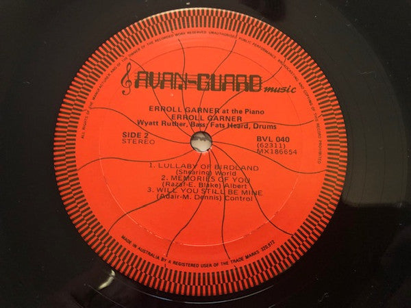 Erroll Garner – Erroll Garner At The Piano LP vinyl record, image 4 of 4