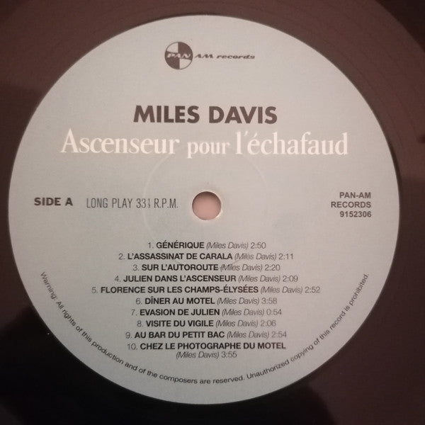 Miles Davis – Ascenseur Pour L'Échafaud LP vinyl record, image 4 of 7
