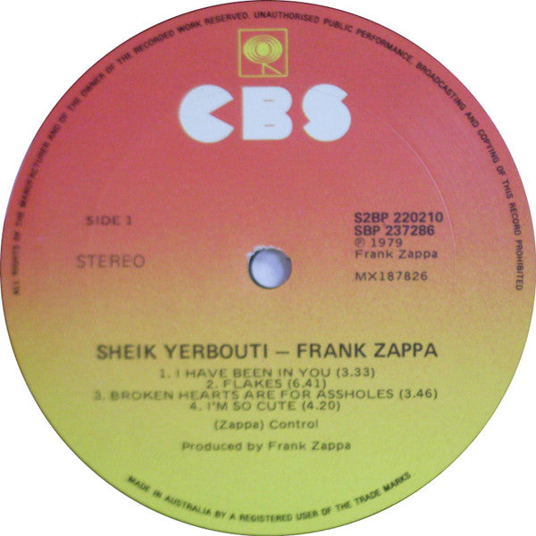 Frank Zappa – Sheik Yerbouti (2xLP) LP vinyl record, image 5 of 8