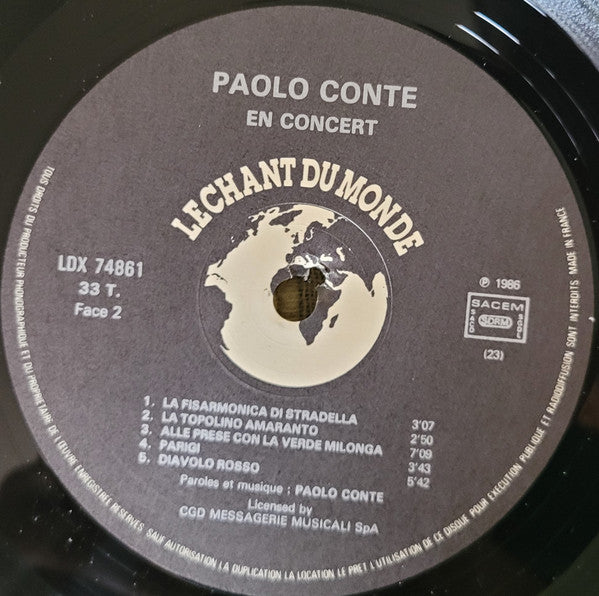 Paolo Conte – Paolo Conte En Concert (2xLP) LP vinyl record, image 4 of 10