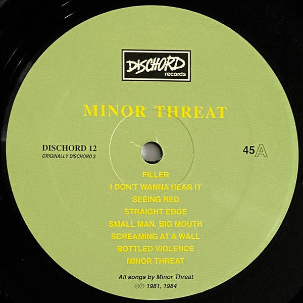 Minor Threat – Minor Threat 12" vinyl record, image 3 of 9