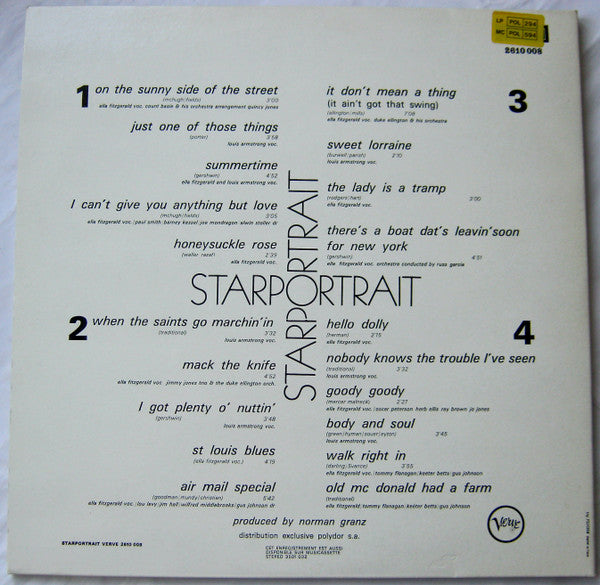Ella Fitzgerald, Louis Armstrong – Starportrait Ella & Louis (2xLP) LP vinyl record, image 2 of 9