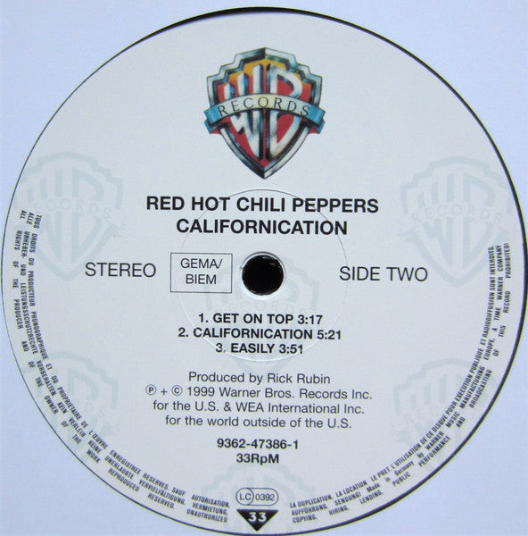 Red Hot Chili Peppers – Californication (2xLP) LP vinyl record, image 4 of 8