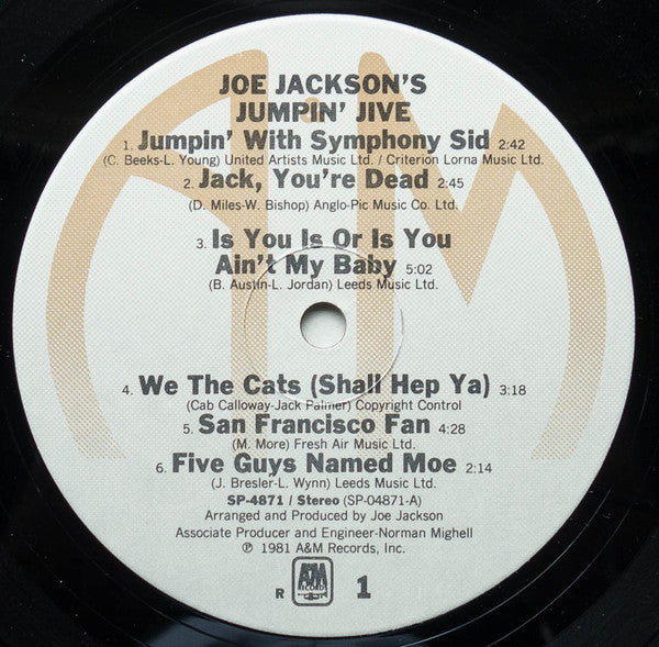 Joe Jackson's Jumpin' Jive – Joe Jackson's Jumpin' Jive LP vinyl record, image 3 of 4