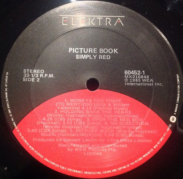 Simply Red – Picture Book LP vinyl record, image 4 of 4