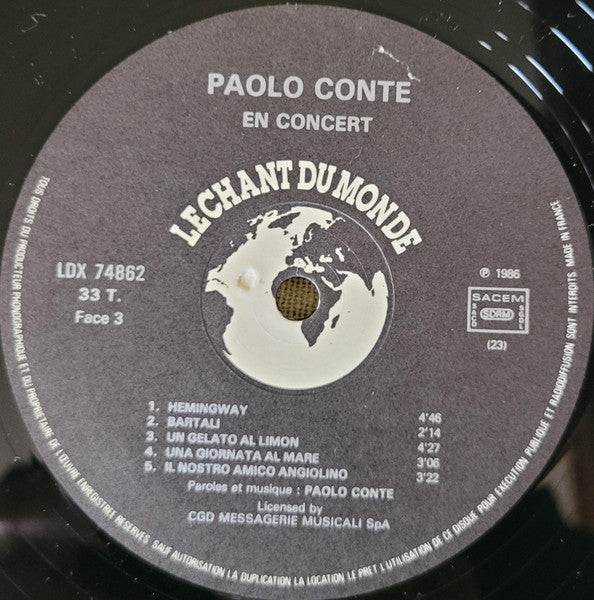 Paolo Conte – Paolo Conte En Concert (2xLP) LP vinyl record, image 5 of 10