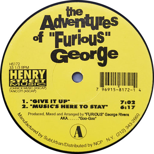 Furious George – The Adventures Of "Furious" George 12" vinyl record, image 1 of 2