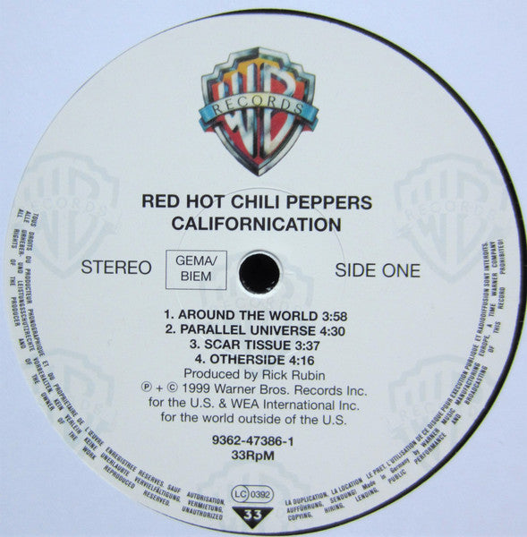 Red Hot Chili Peppers – Californication (2xLP) LP vinyl record, image 3 of 8