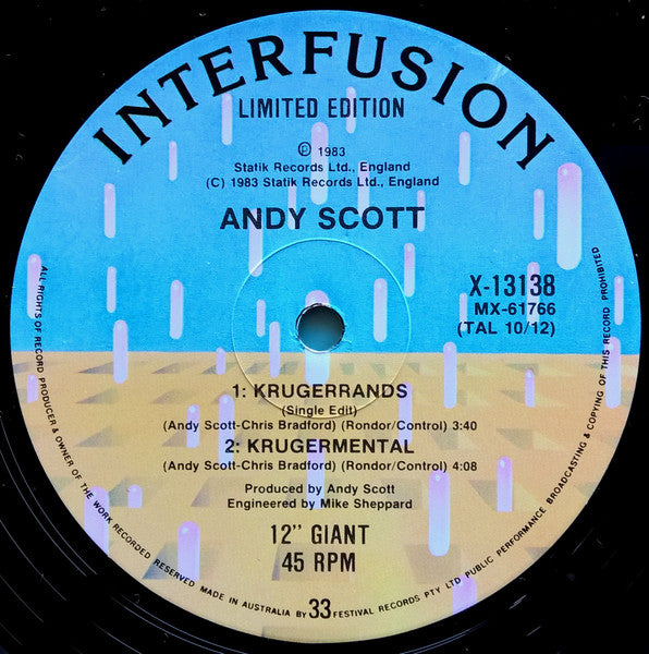 Andy Scott – Krugerrands 12" vinyl record, image 4 of 4
