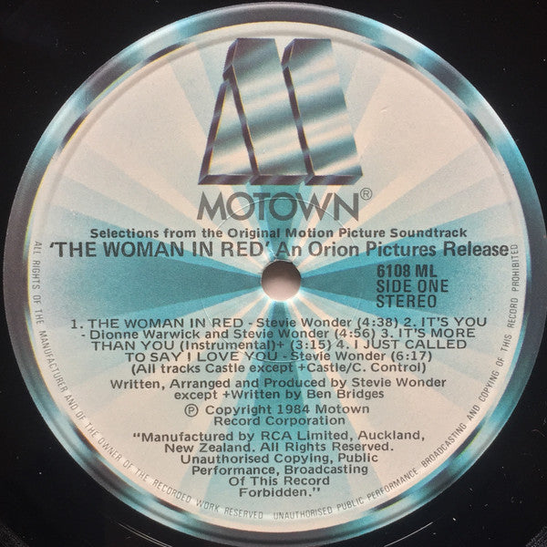 Stevie Wonder – The Woman In Red (Selections From The Original Motion Picture Soundtrack) LP vinyl record, image 5 of 6