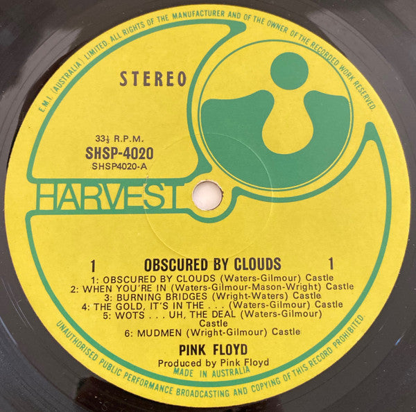 Pink Floyd – Obscured By Clouds LP vinyl record, image 2 of 3