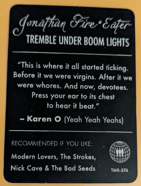Jonathan Fire*Eater – Tremble Under Boom Lights LP vinyl record, image 7 of 8