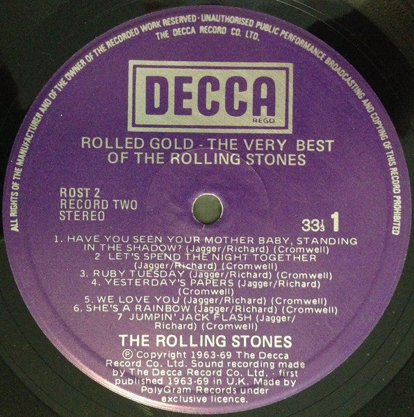 The Rolling Stones – Rolled Gold - The Very Best Of The Rolling Stones (2xLP) LP vinyl record, image 8 of 9