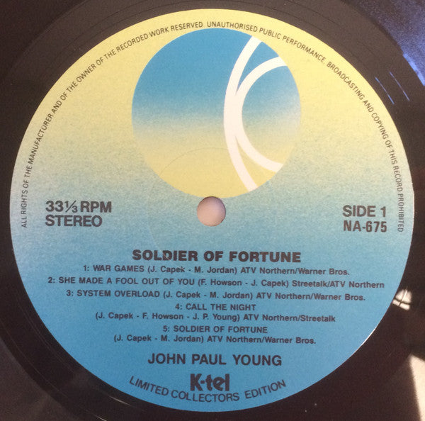 John Paul Young – Soldier Of Fortune LP vinyl record, image 5 of 6