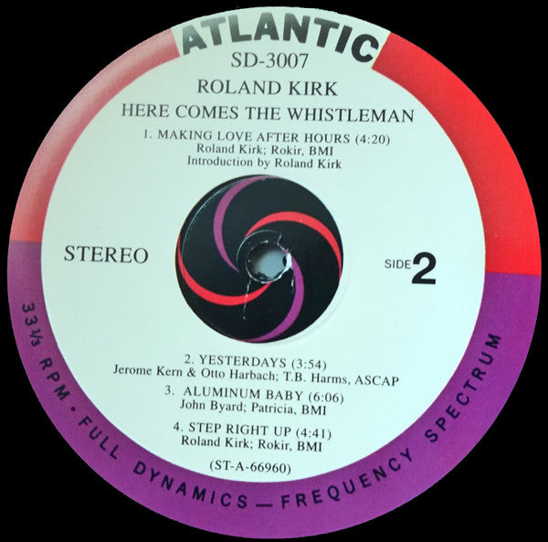 Roland Kirk – Here Comes The Whistleman LP vinyl record, image 5 of 5