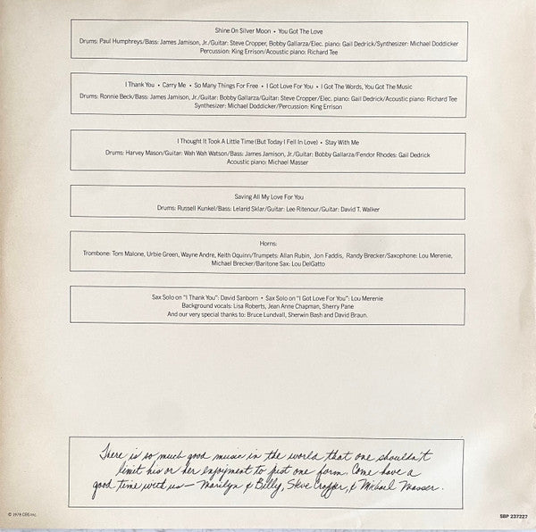 Marilyn McCoo & Billy Davis Jr. – Marilyn & Billy LP vinyl record, image 3 of 6