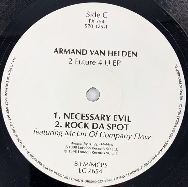 Armand Van Helden – 2 Future 4 U EP (2x12") 12" vinyl record, image 5 of 6