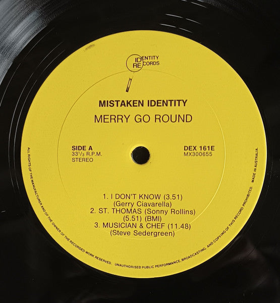 Mistaken Identity – Merry Go Round LP vinyl record, image 3 of 4