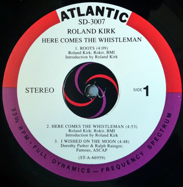 Roland Kirk – Here Comes The Whistleman LP vinyl record, image 4 of 5