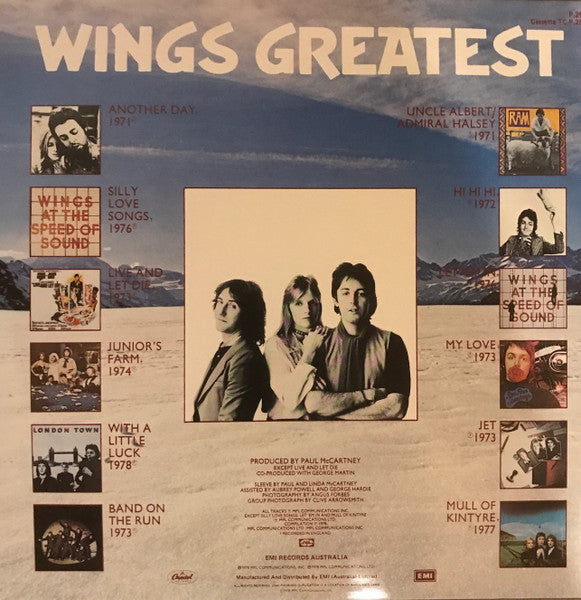 Wings – Wings Greatest LP vinyl record, image 2 of 4