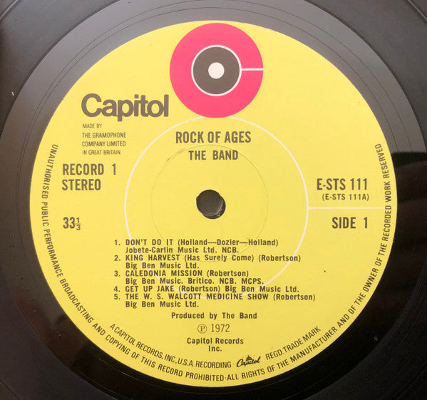 The Band – Rock Of Ages: The Band In Concert (2xLP) LP vinyl record, image 4 of 8