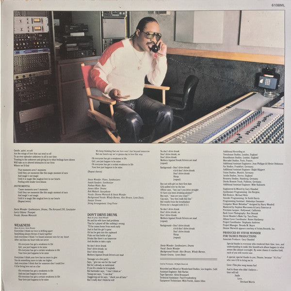Stevie Wonder – The Woman In Red (Selections From The Original Motion Picture Soundtrack) LP vinyl record, image 4 of 6