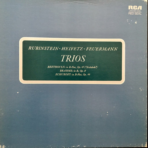 Arthur Rubinstein, Jascha Heifetz, Emanuel Feuermann – Trios (2xLP) LP vinyl record, image 1 of 6